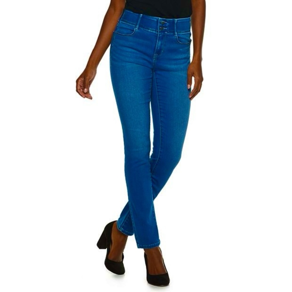 Apt 9 Tummy control discontinued straight leg jeans sz8  NWT